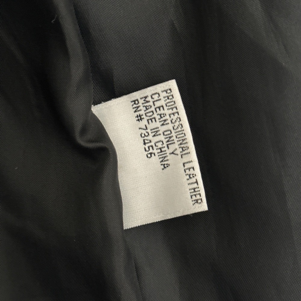 Vintage Omint Trench Coat Womens L Black Leather Long Classic Gothic Jacket - Picture 16 of 16